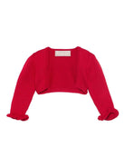 Cardigan per neonata La Stupenderia rosso con volant - Rubino Kids