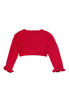 Cardigan per neonata La Stupenderia rosso con volant - Rubino Kids