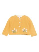 Cardigan per neonata Mariella Ferrari giallo con ricamo a fiori - Rubino Kids