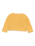 Cardigan per neonata Mariella Ferrari giallo con ricamo a fiori - Rubino Kids