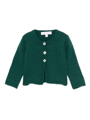 Cardigan per neonata Mariella Ferrari verde con bottoni