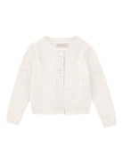 Cardigan per neonata Monnalisa bianco con fiocco - Rubino Kids