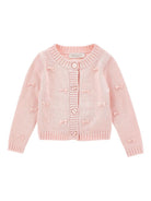 Cardigan per neonata Monnalisa rosa con fiocco - Rubino Kids