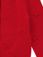 Cardigan per neonata Monnalisa rosso con fiocco - Rubino Kids