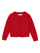 Cardigan per neonata Monnalisa rosso con fiocco - Rubino Kids