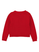 Cardigan per neonata Monnalisa rosso con fiocco - Rubino Kids