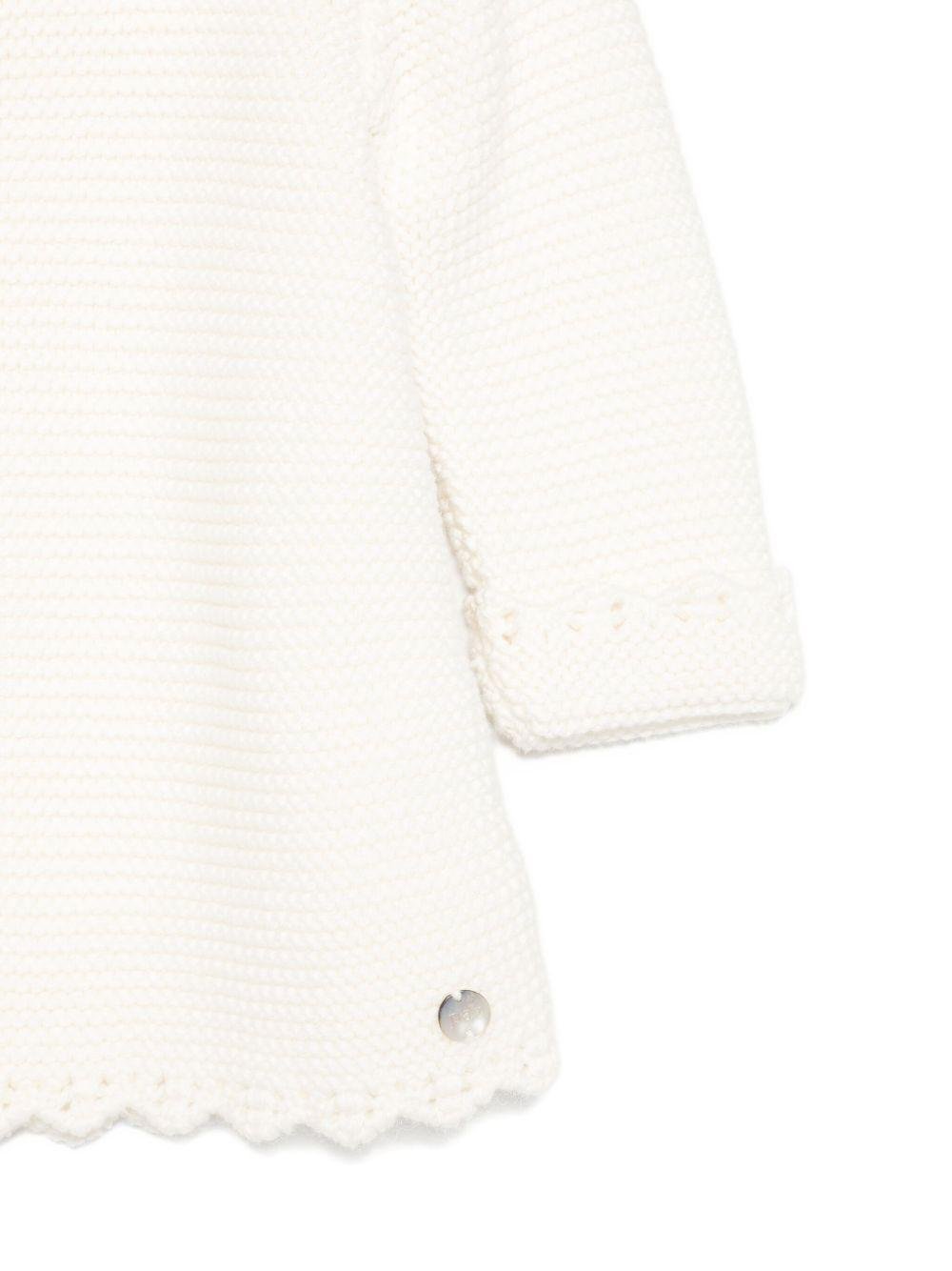 Cardigan per neonata Paz Rodríguez beige con orlo smerlato - Rubino Kids