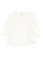 Cardigan per neonata Paz Rodríguez beige con orlo smerlato - Rubino Kids