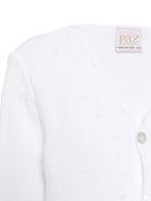 Cardigan per neonata Paz Rodriguez Paz 25 bianco con dettagli in 3D - Rubino Kids