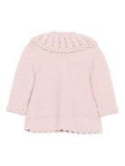 Cardigan per neonata Paz Rodríguez rosa con collo smerlato - Rubino Kids