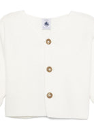 Cardigan per neonata Petit Bateau bianco con bottoni sul davanti - Rubino Kids