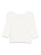 Cardigan per neonata Petit Bateau bianco con bottoni sul davanti - Rubino Kids