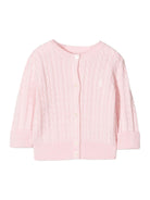 Cardigan per neonata POLO RALPH LAUREN KIDS rosa con ricamo Polo Pony - Rubino Kids