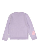 Cardigan per neonata Stella McCartney Kids viola con applicazione - Rubino Kids
