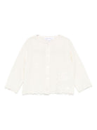 Cardigan per neonata Tartine Et Chocolat bianco con bordo smerlato - Rubino Kids