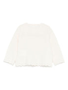 Cardigan per neonata Tartine Et Chocolat bianco con bordo smerlato - Rubino Kids