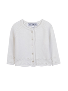 Cardigan per neonata Tartine Et Chocolat bianco con dettagli ricamati - Rubino Kids