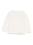 Cardigan per neonata Tartine Et Chocolat bianco con motivo a occhielli - Rubino Kids