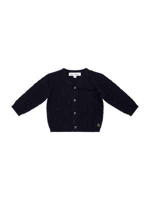 Cardigan per neonata Tartine Et Chocolate blu con chiusura frontale con bottoni