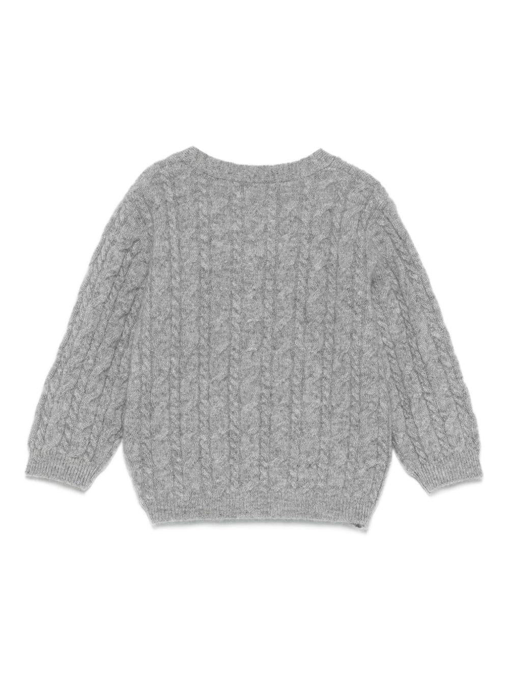 Cardigan per neonata Tartine Et Chocolate grigio con scollo a V - Rubino Kids