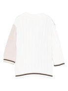 Cardigan per neonati Fendi Kids beige con ricamo orsetto - Rubino Kids