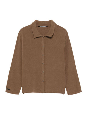 Cardigan per neonato Album Di Famiglia Kids marrone con colletto classico