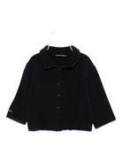 Cardigan per neonato Album di Famiglia Kids nero con colletto alla Peter Pan - Rubino Kids