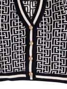 Cardigan per neonato Balmain Kids multicolore con motivo geometrico - Rubino Kids