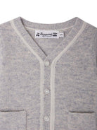 Cardigan per neonato Bonpoint grigio con applicazione - Rubino Kids