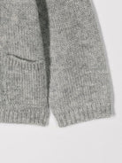 Cardigan per neonato Bonpoint grigio con scollo a V - Rubino Kids