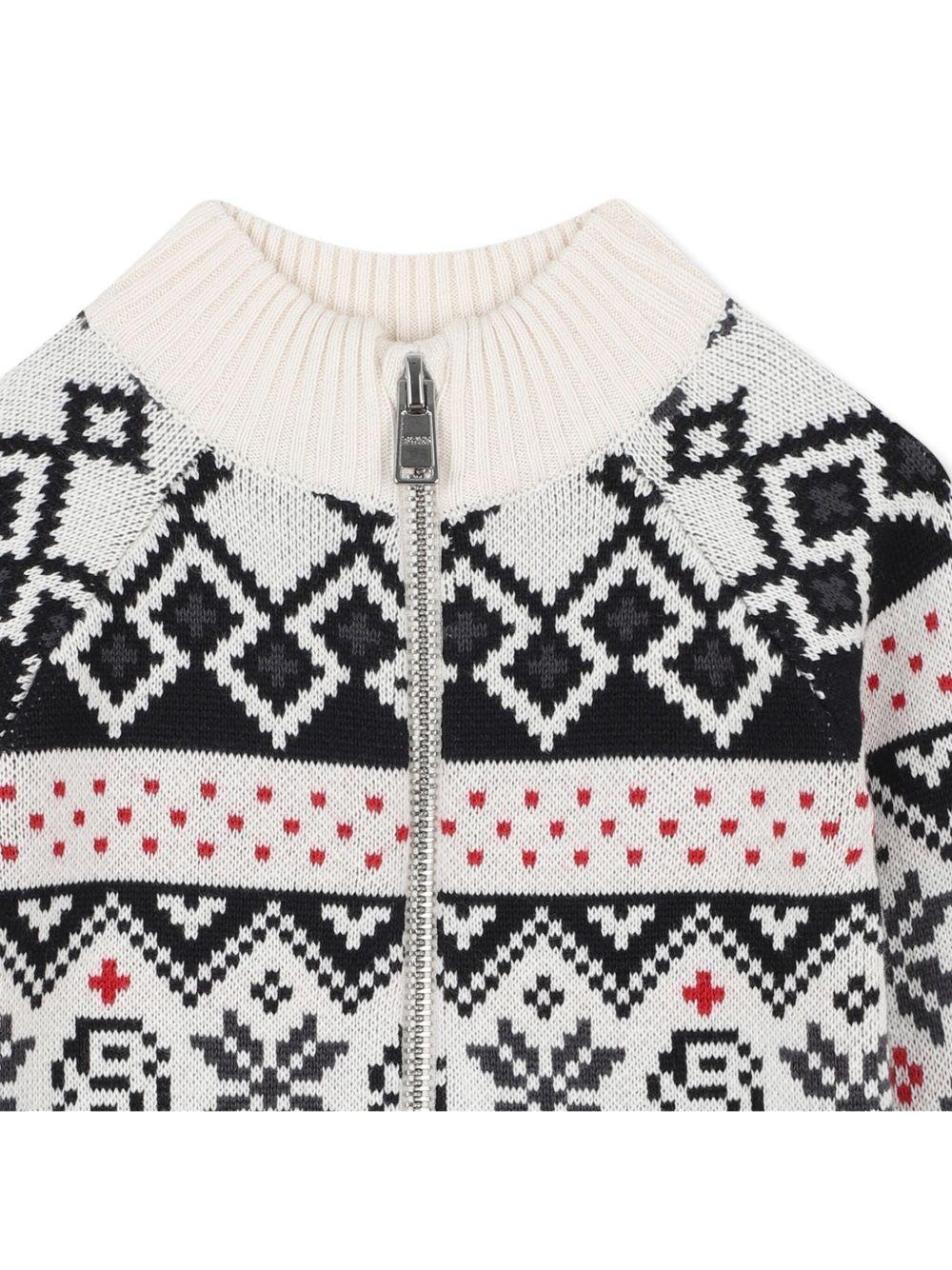 Cardigan per neonato Boss Kids multicolore con zip - Rubino Kids