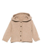 Cardigan per neonato Donsje beige con scollo a V - Rubino Kids