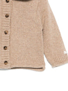 Cardigan per neonato Donsje beige con scollo a V - Rubino Kids