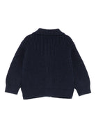 Cardigan per neonato Emporio Armani Kids blu con tasche applicate - Rubino Kids