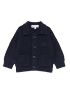 Cardigan per neonato Emporio Armani Kids blu con tasche applicate - Rubino Kids