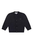 Cardigan per neonato Emporio Armani Kids blu navy con applicazione - Rubino Kids