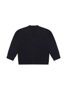 Cardigan per neonato Emporio Armani Kids blu navy con applicazione - Rubino Kids