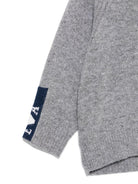Cardigan per neonato Emporio Armani Kids grigio con logo - Rubino Kids