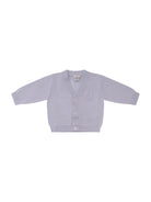 Cardigan per neonato Fendi Kids azzurro con logo FF sul davanti - Rubino Kids