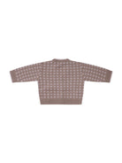 Cardigan per neonato Fendi Kids beige con logo FF all - over - Rubino Kids