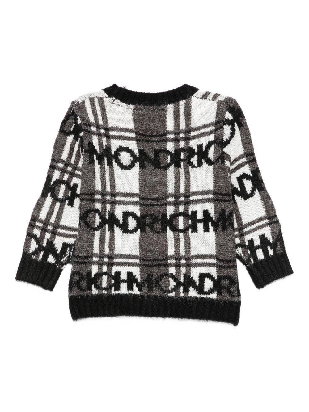 Cardigan per neonato John Richmond Junior multicolore con motivo a quadri - Rubino Kids
