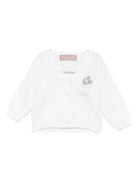Cardigan per neonato La Stupenderia beige con scollo a V - Rubino Kids