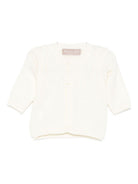 Cardigan per neonato La Stupenderia bianco con trama a coste - Rubino Kids