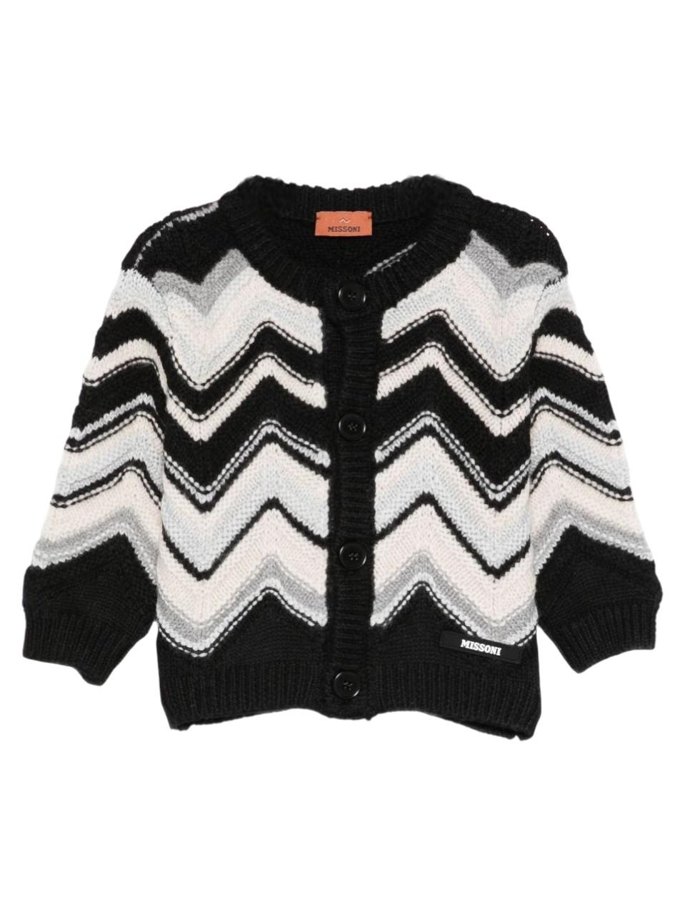 Cardigan per neonato Missoni Kids multicolore con motivo a zigzag - Rubino Kids