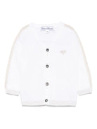 Cardigan per neonato Tartine Et Chocolat bianco con ricamo e bordo a contrasto - Rubino Kids