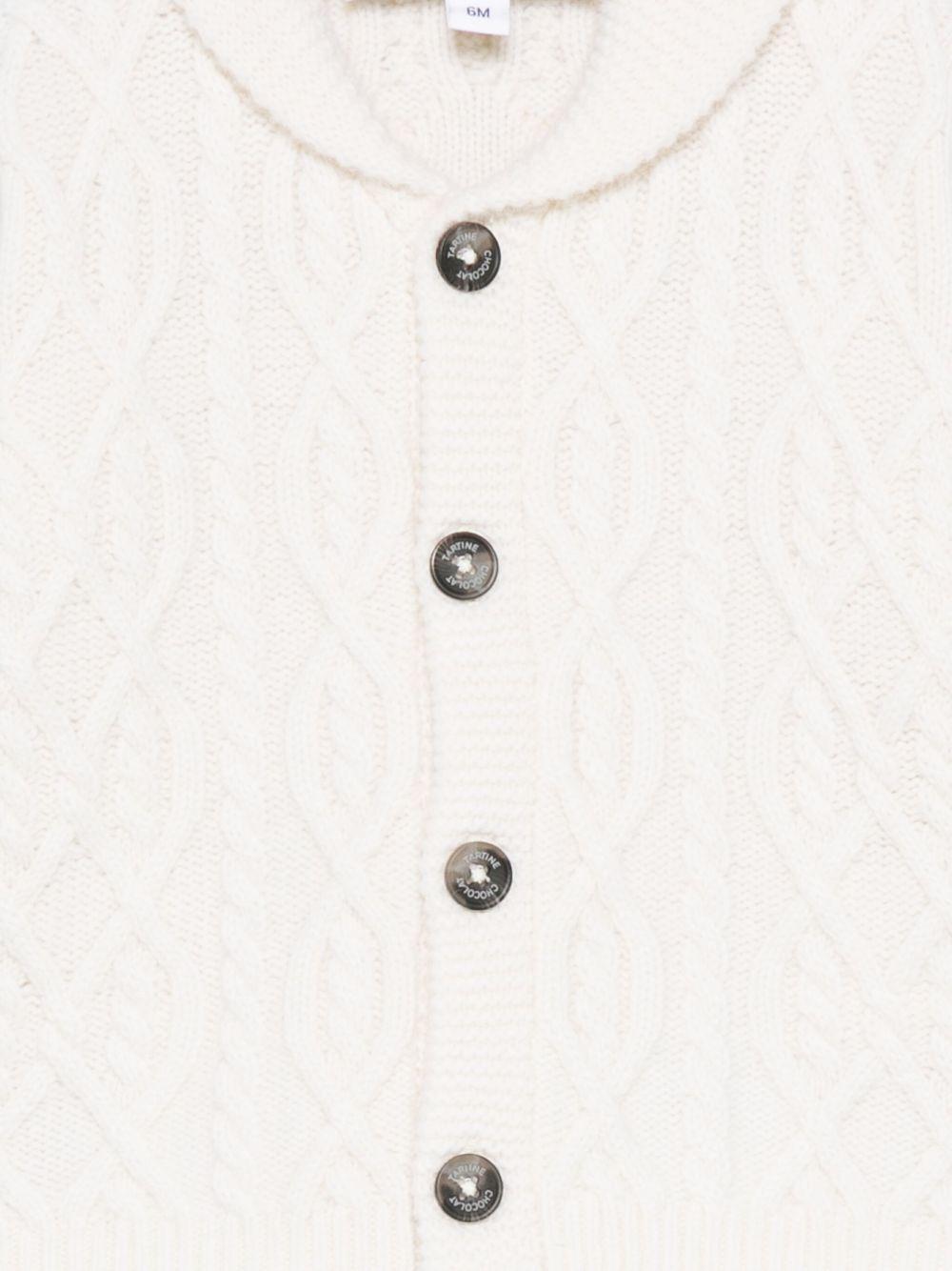 Cardigan per neonato Tartine Et Chocolate bianco con bottoni frontali - Rubino Kids