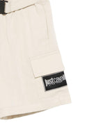 Cargo corti per bambino Just Cavalli Kids beige con cintura - Rubino Kids