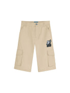Cargo corti per bambino Kenzo Kids beige con applicazione - Rubino Kids