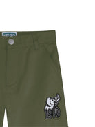 Cargo corti per bambino Kenzo Kids verde con applicazione - Rubino Kids