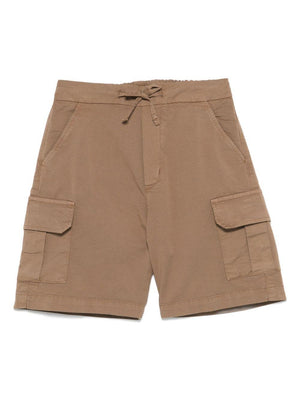 Paolo Pecora Kids brown cargo shorts for children with two slanted side pockets